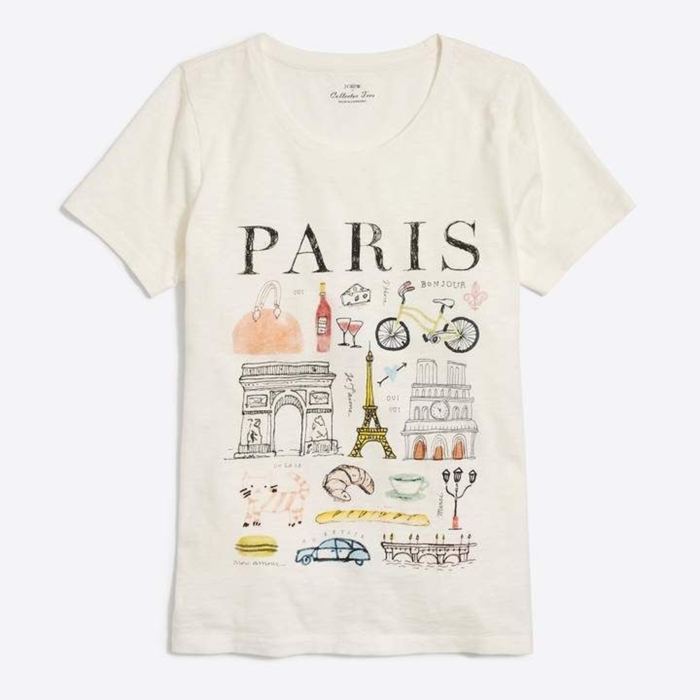 J. Crew Factory Paris Collectors Tee Small
